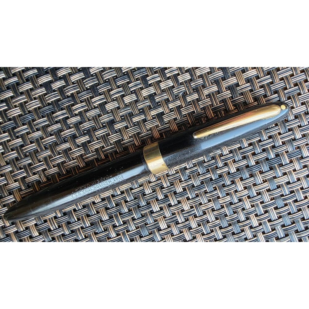 Sheaffer Vintage White Dot Plunger Fill Fountain Pen Black 14 k nib